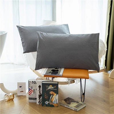 グレー バンブー ウォータープルーフ スタンダード ピロー ケース