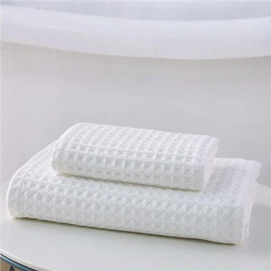 ワッフル織りタオル