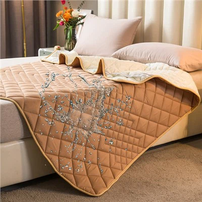 洗える防水キルトマットレスパッドプロテクター